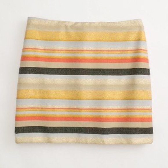 J. Crew Dresses & Skirts - J Crew Metallic Stripe Mini Skirt